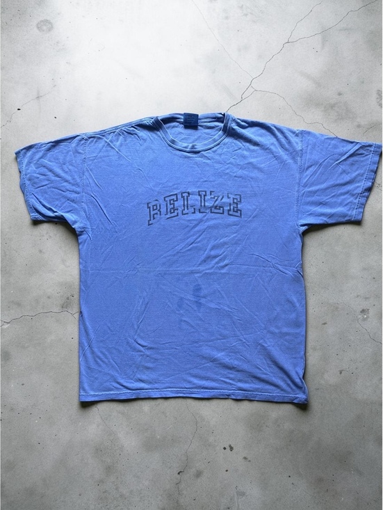 Comfort Colors Other - Comfort Colors Mens T Shirt XL Regular Blue 100% Cotton Belize Vacation Graphic